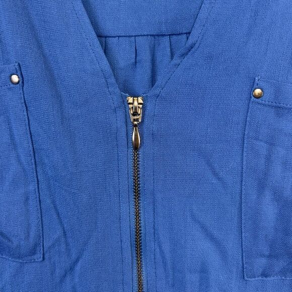 NWOT Torrid MINI TEXTURED RAYON SHIRT DRESS - royal blue plus size 5 - Picture 4 of 16